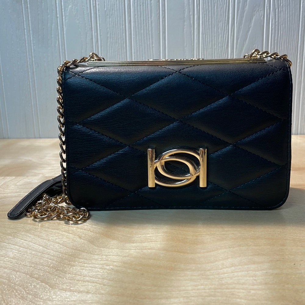 Bebe Abigail Logo Top Crossbody Bag - Black